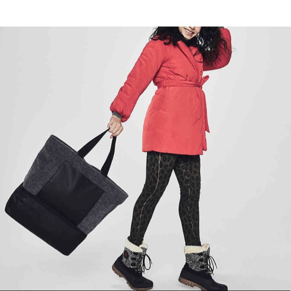 Gray Felt Tote